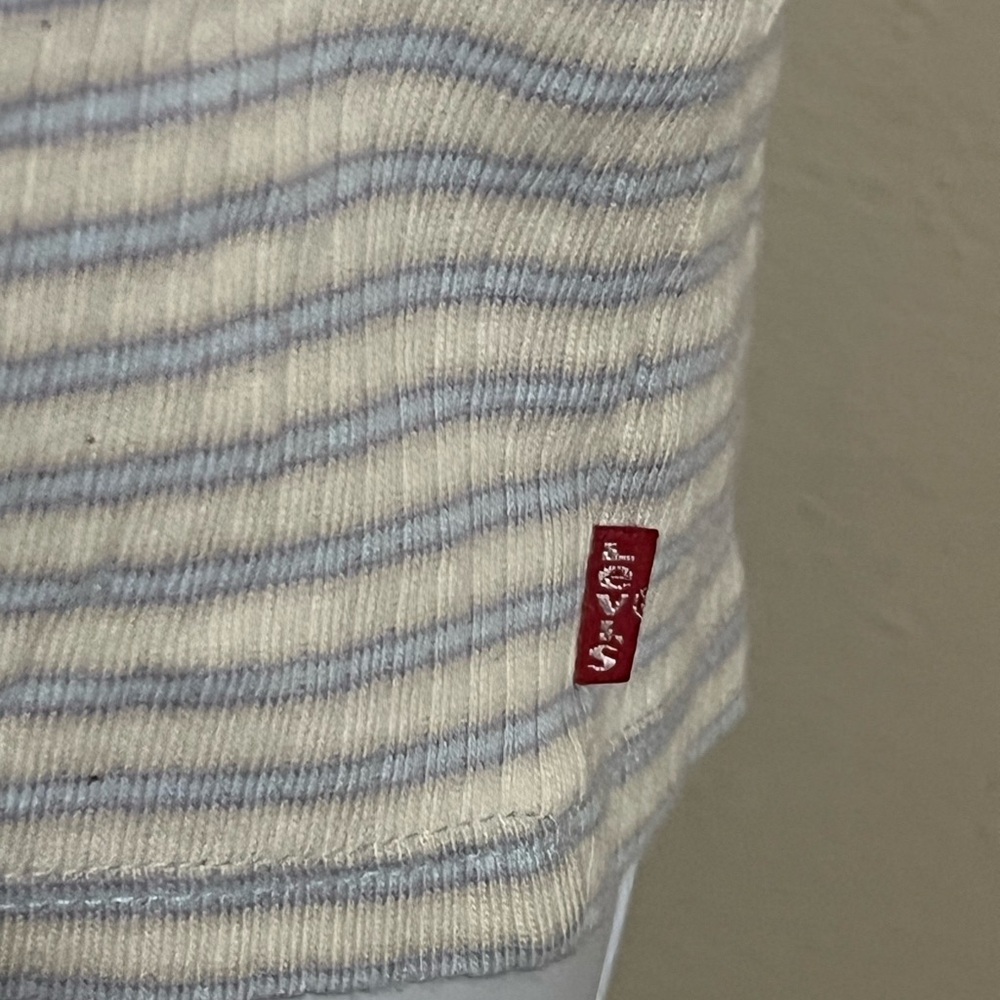Levi’s-Striped Button-Up Ribbed Tee - Picture 5 of 6